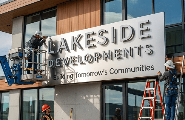Signage That Builds Credibility and Sells Developments