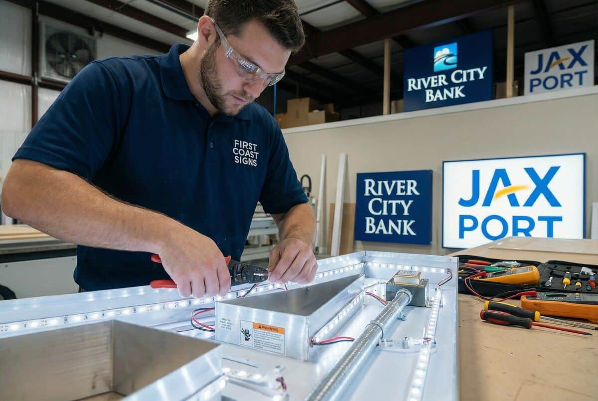 Sign lighting LED electrical illumination Jacksonville FL