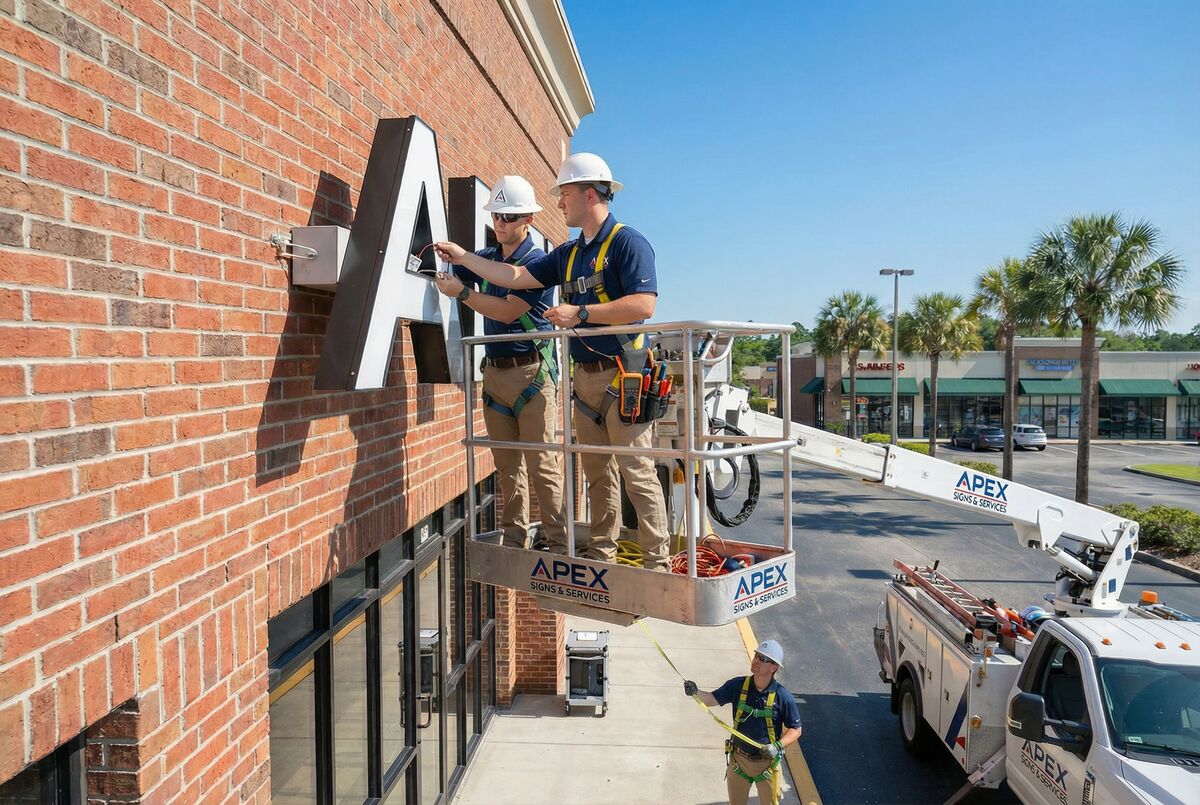 Sign maintenance repair cleaning Jacksonville FL