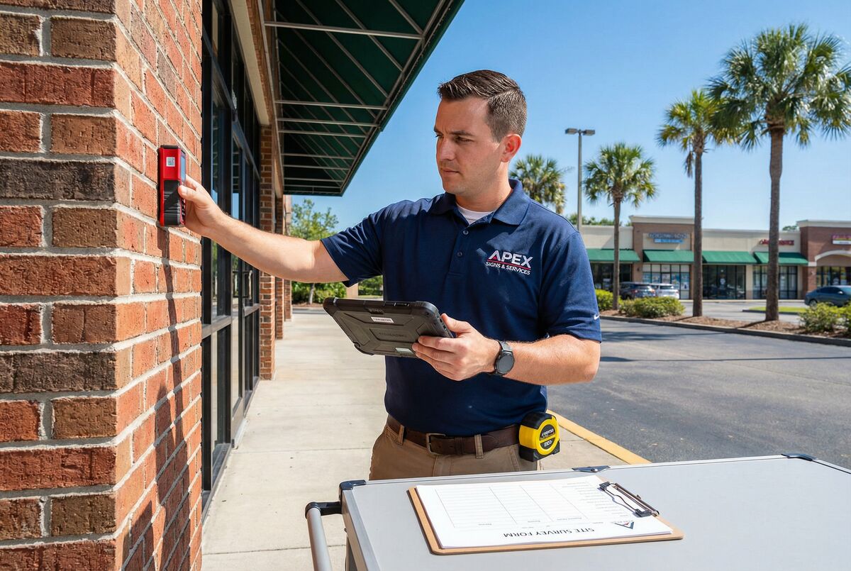 Sign site survey measurement Jacksonville FL